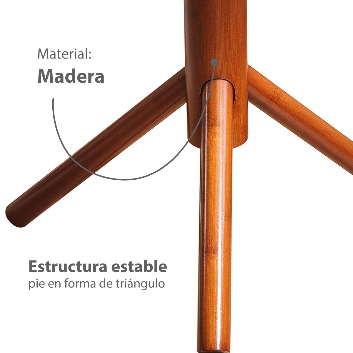 Perchero De Madera Minimalista Estilo Oriental Con 8 Ganchos Nogal