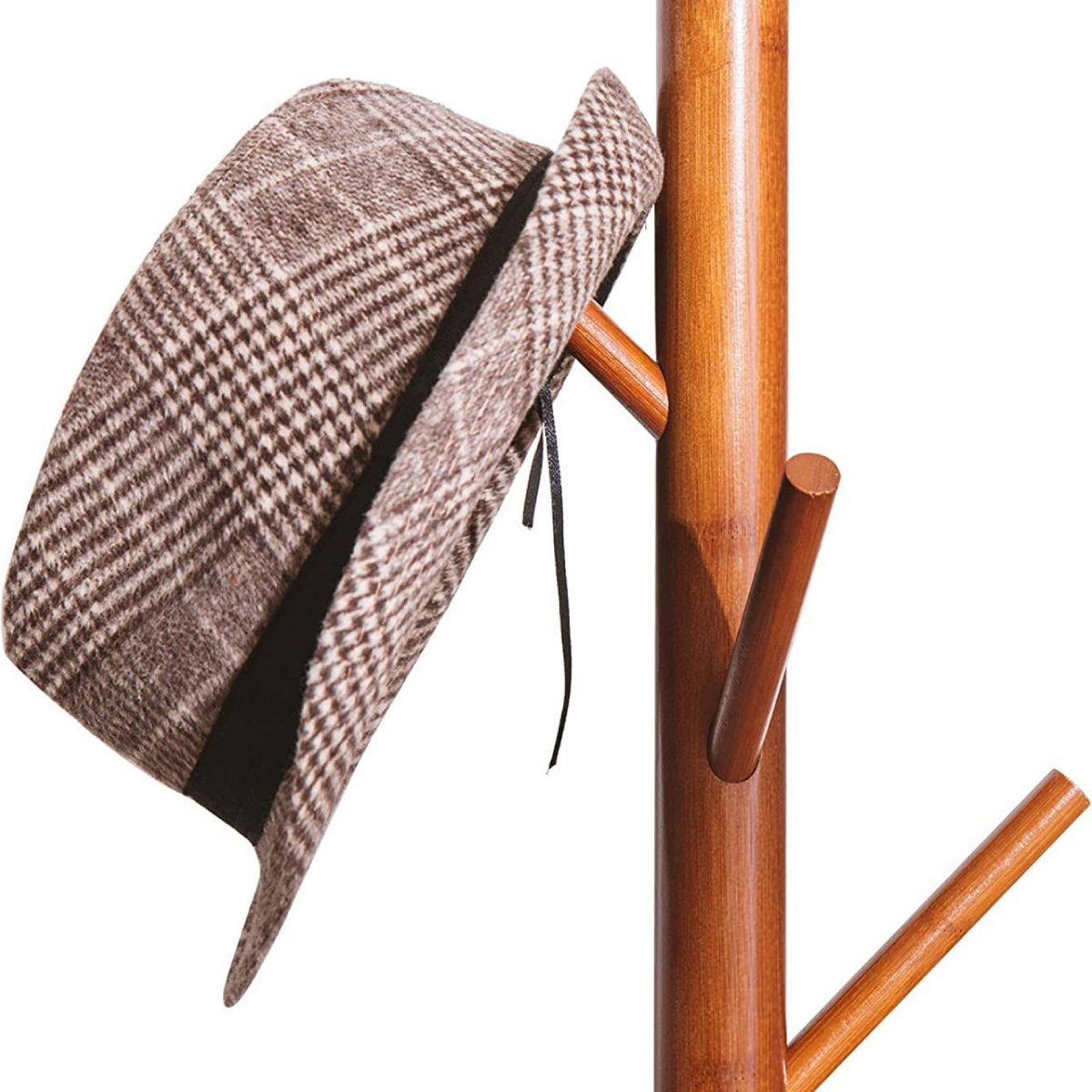 Perchero De Madera Minimalista Estilo Oriental Con 8 Ganchos Nogal