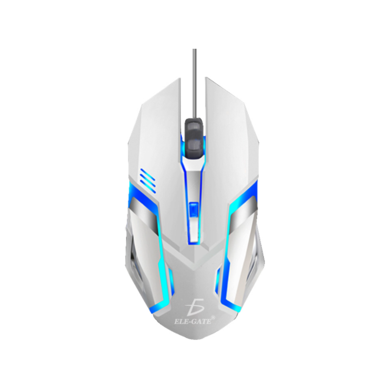Mouse Alámbrico Gaming Ele-Gate MO20 Color Blanco