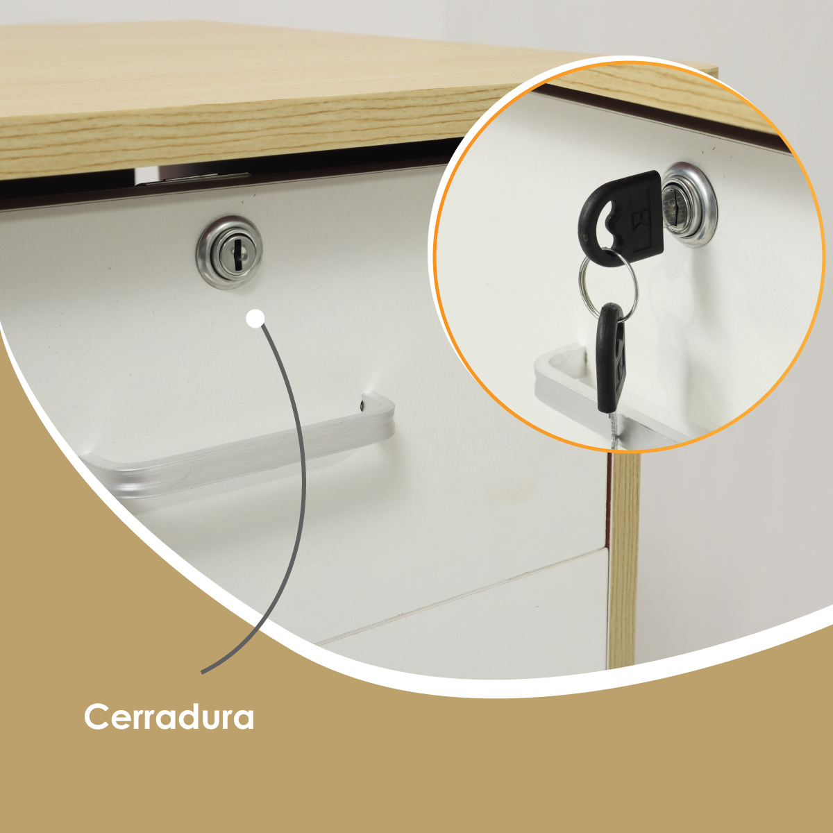 Ilios Innova Gabinete de Almacenamiento, archivero móvil con cajón de Cerradura Soporte para Impresora y estantes Mueble para oficina.