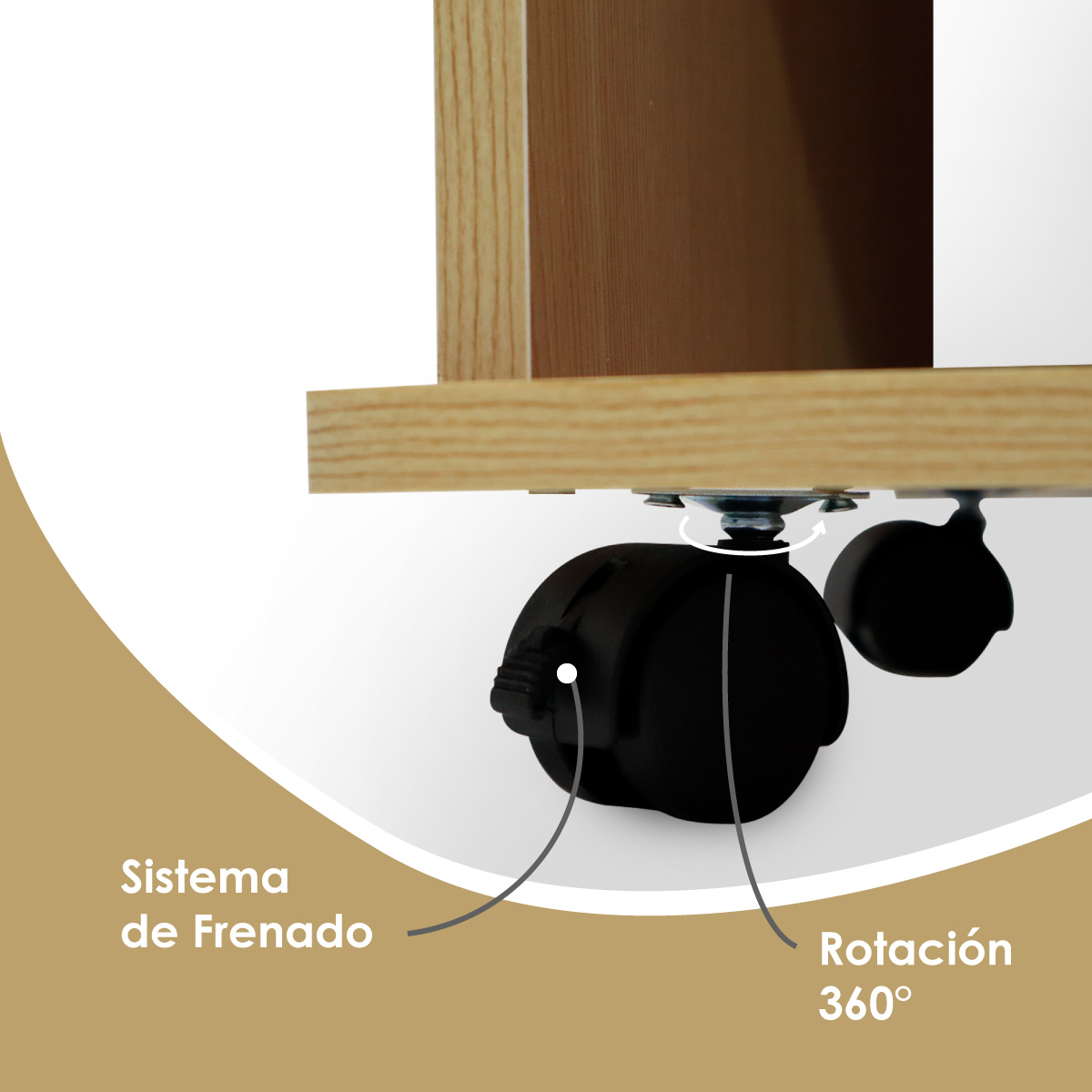 Ilios Innova Gabinete de Almacenamiento, archivero móvil con cajón de Cerradura Soporte para Impresora y estantes Mueble para oficina.