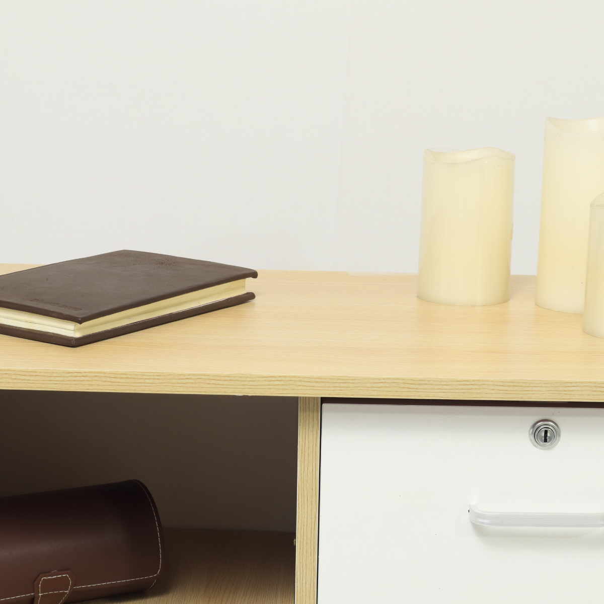 Ilios Innova Gabinete de Almacenamiento, archivero móvil con cajón de Cerradura Soporte para Impresora y estantes Mueble para oficina.