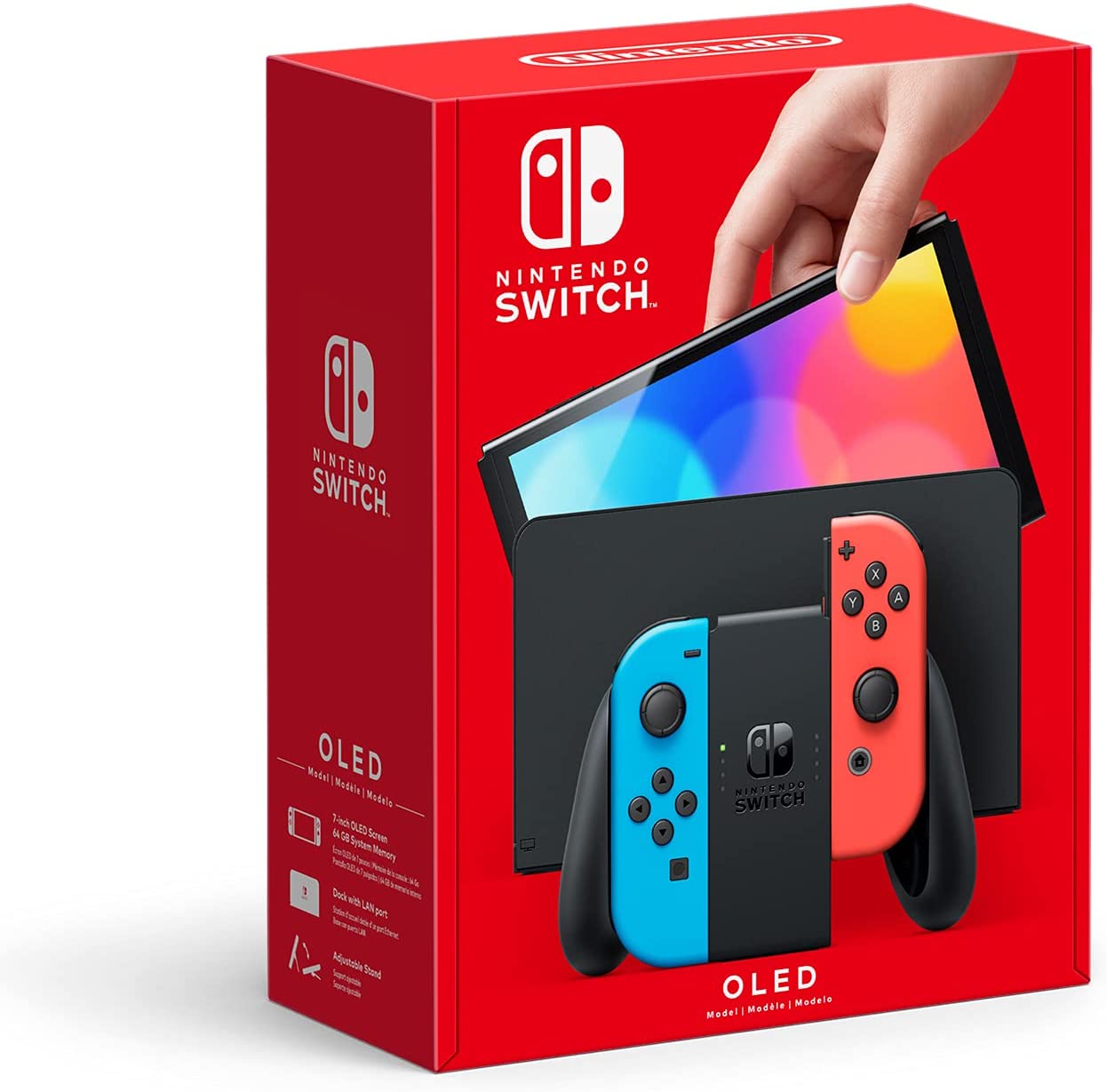 Nintendo Switch Modelo OLED w/ Neon Red & Neon Blue Joy-Con - Standard Edition
