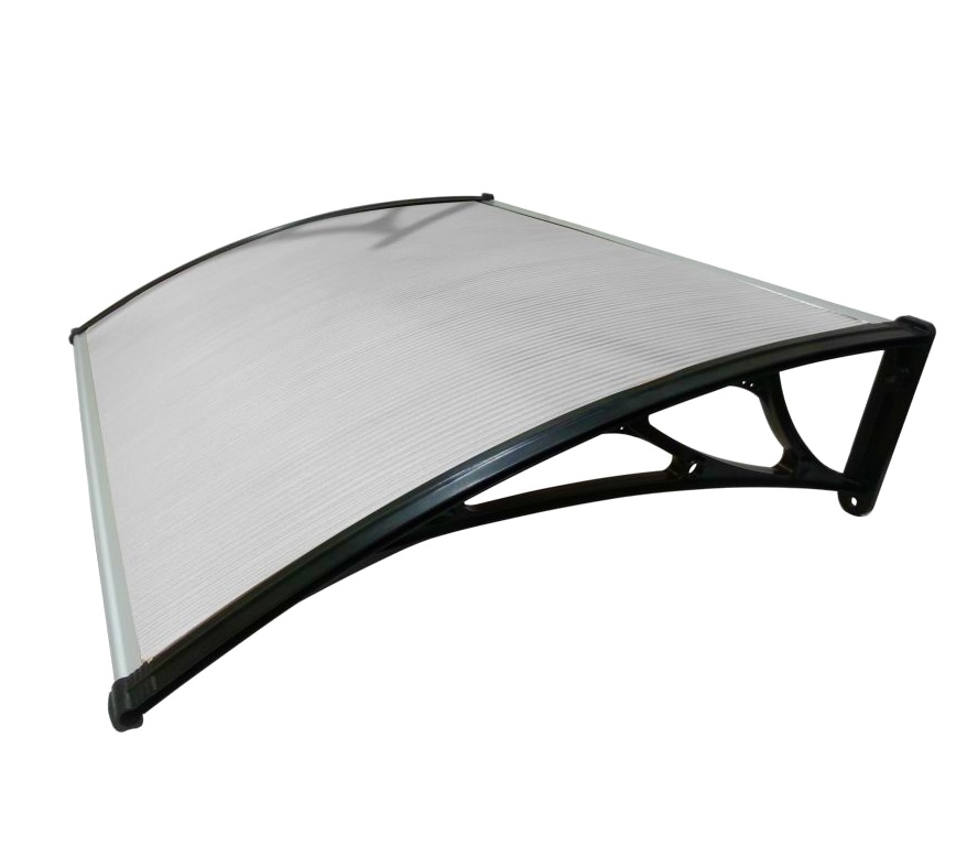Toldo Techo de Policarbonato para Puerta O Ventana 125 X 80 cm Aleros