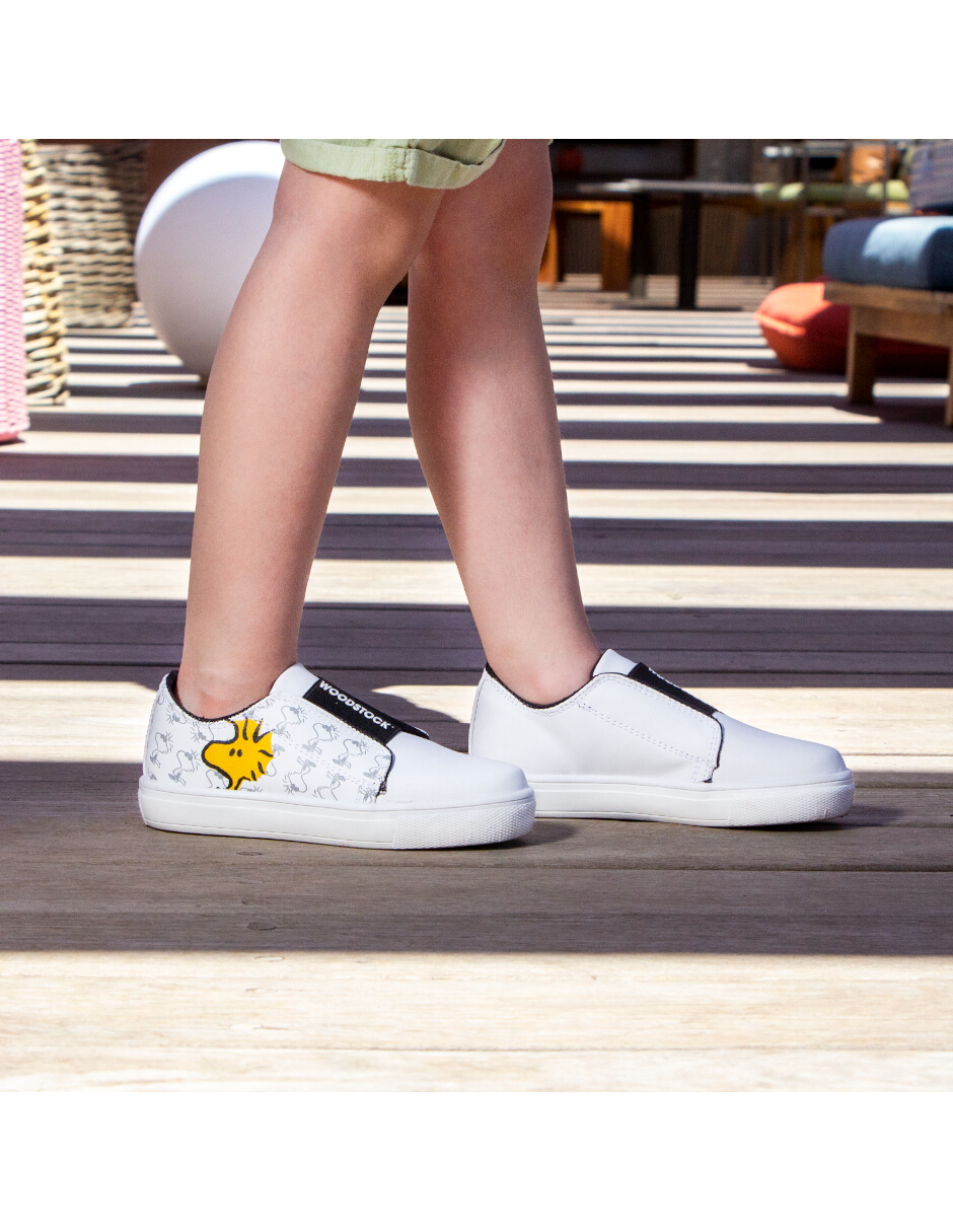 Tenis Sneakers Slip on Infantil Estampado Woodstock Snoopy Peanuts PN-5001-04