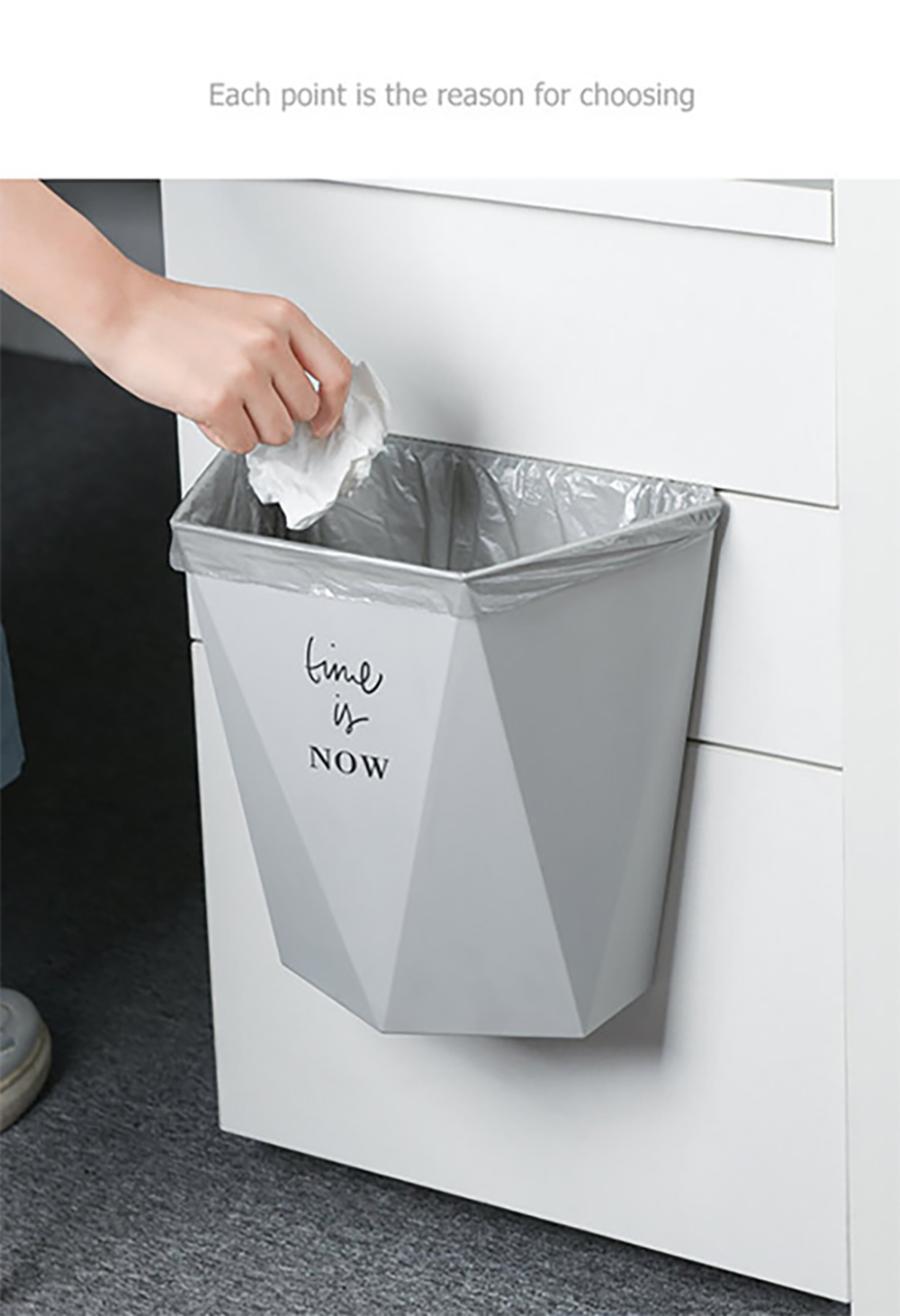 Bote de Basura Colgante con Tapa Removible