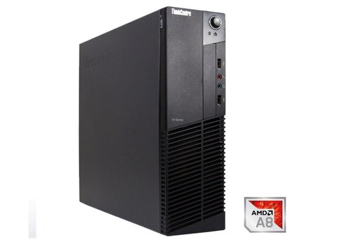 PC Lenovo ThinkCentre M79 3.5 GHz AMD A8 Negro SFF 8 GB Ram 240 GB SSD Con Windows 10 Con Monitor de 22 pulg Equipo Clase A, Reacondicionado
