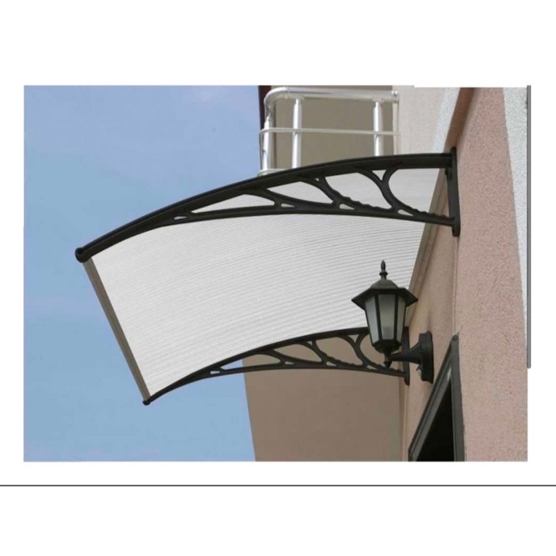 Toldo Techo de Policarbonato para Puerta o Ventana 125 X 100 cm Aleros