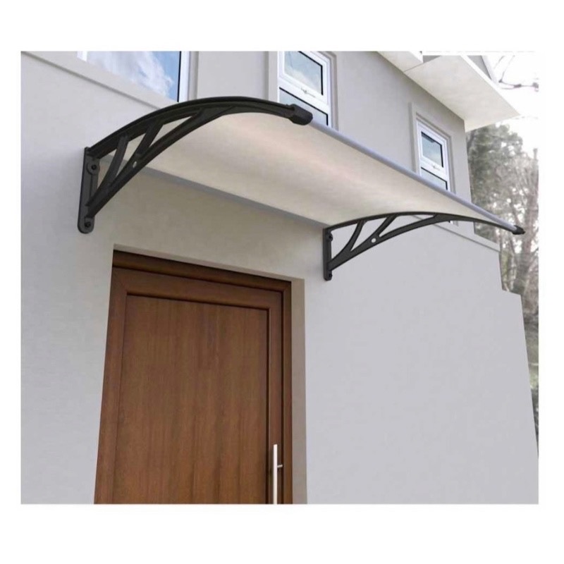 Toldo Techo de Policarbonato para Puerta o Ventana 125 X 100 cm Aleros