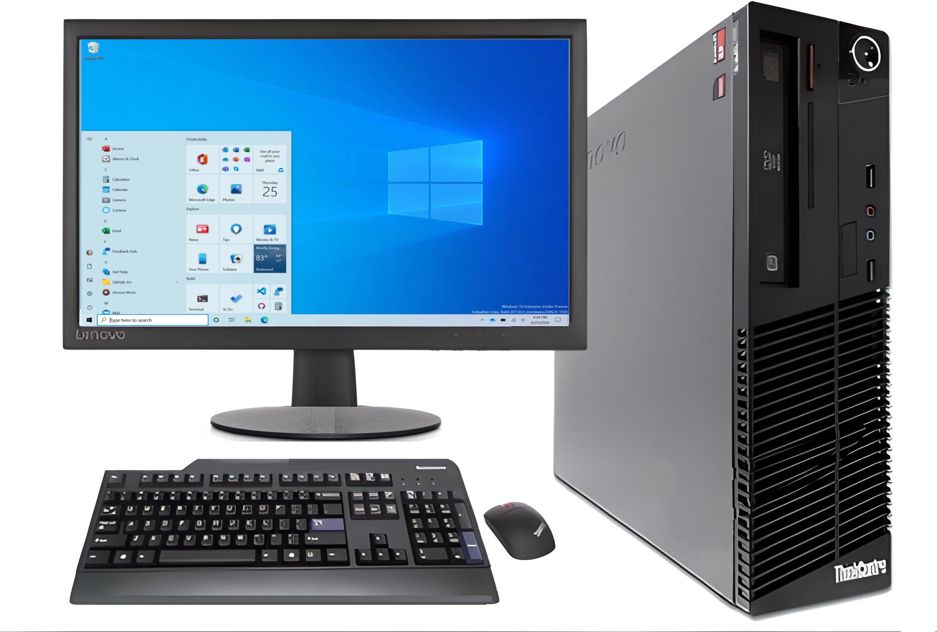 PC Lenovo ThinkCentre M79 3.5 GHz AMD A8 Negro SFF 16 GB Ram, 500 GB Disco duro Con Windows 10 Con Monitor de 22pulgadas Equipo Clase A, Reacondicionado