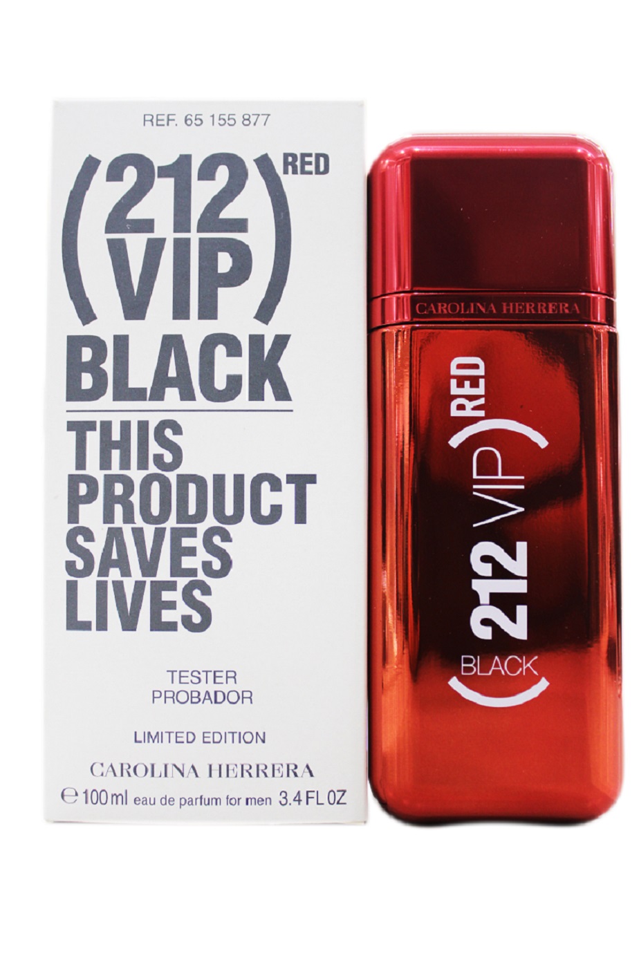 Perfume Tester 212 Vip Black Red Dep 100ml Loteado