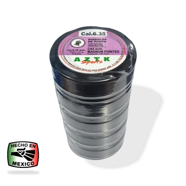 5 pack Diábolo Aztk Cal. 6.35 Hecho En México (mendoza Gamo)