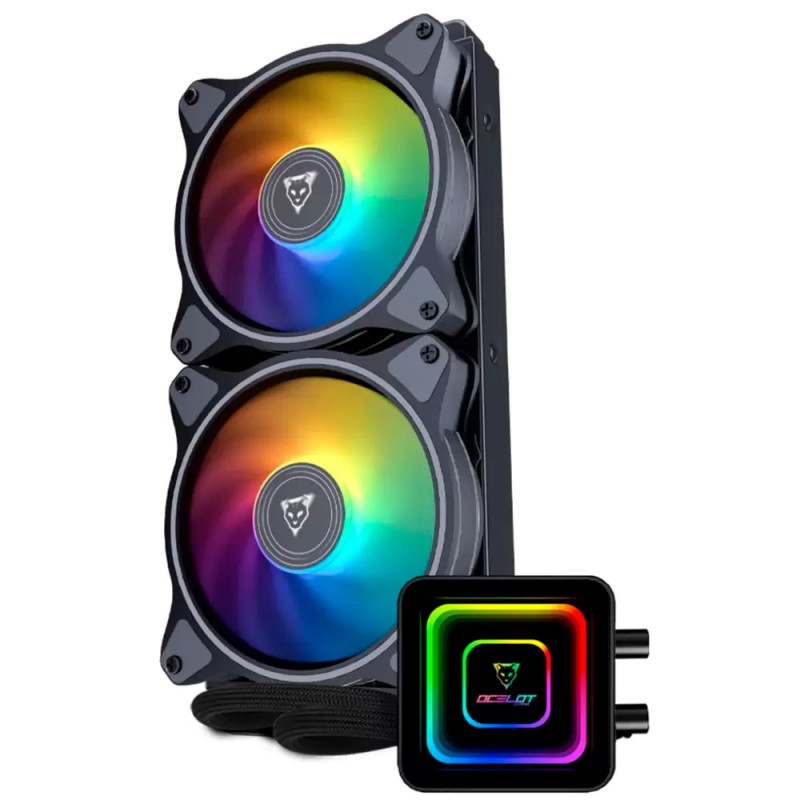Sistema De Enfriamiento Líquido Ocelot Gaming Oel240 Rgb 240mm Intel Socket Lga