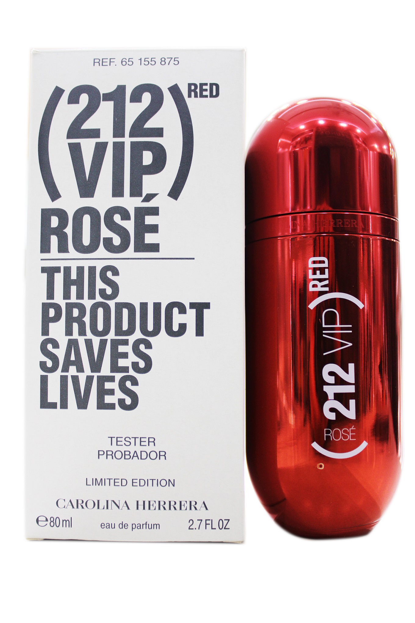 Perfume Tester 212 Vip Rose Red Edp 80ml Loteado