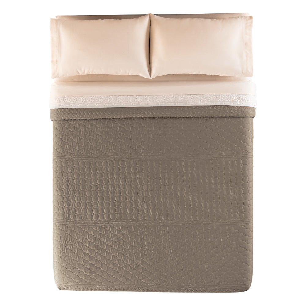 Edredón novo Taupe individual - Vianney 