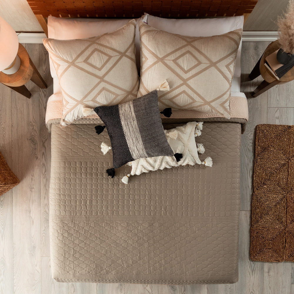 Edredón novo Taupe individual - Vianney 