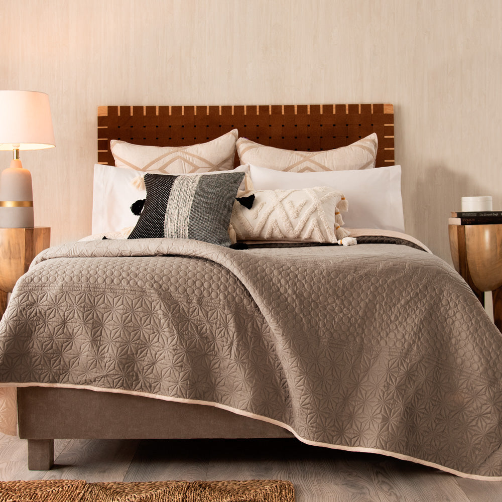 Edredón novo Taupe individual - Vianney 