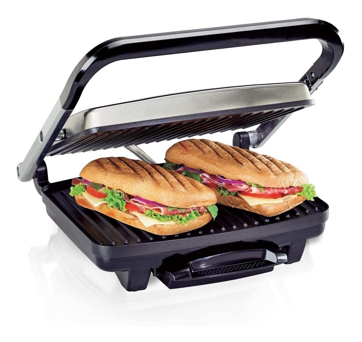 Parrilla Panini Hamilton Beach 25410 1500 Watts - Plata