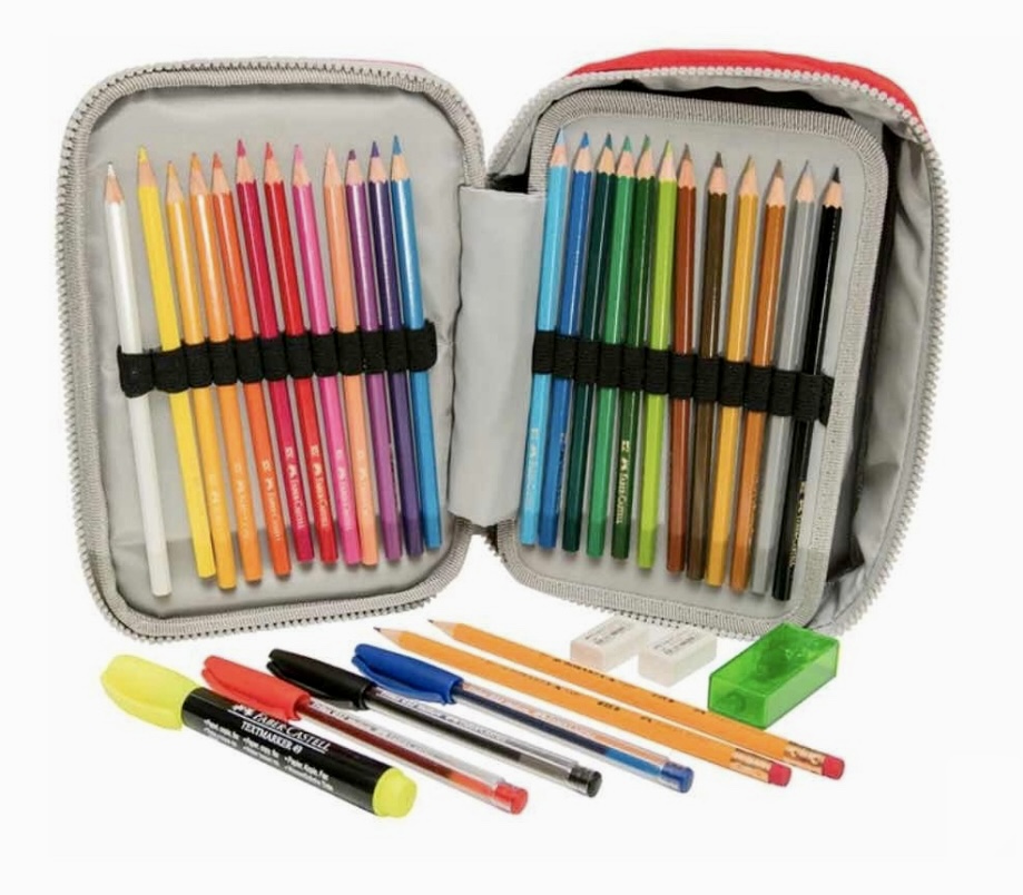 Faber Castell Estuche Escolar con 34 Piezas, colores