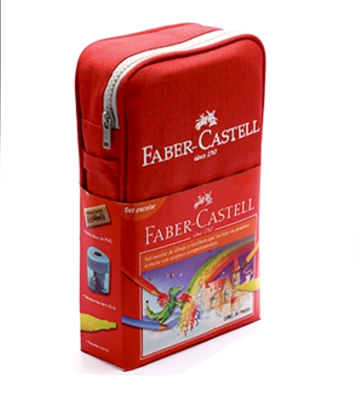 Faber Castell Estuche Escolar con 34 Piezas, colores
