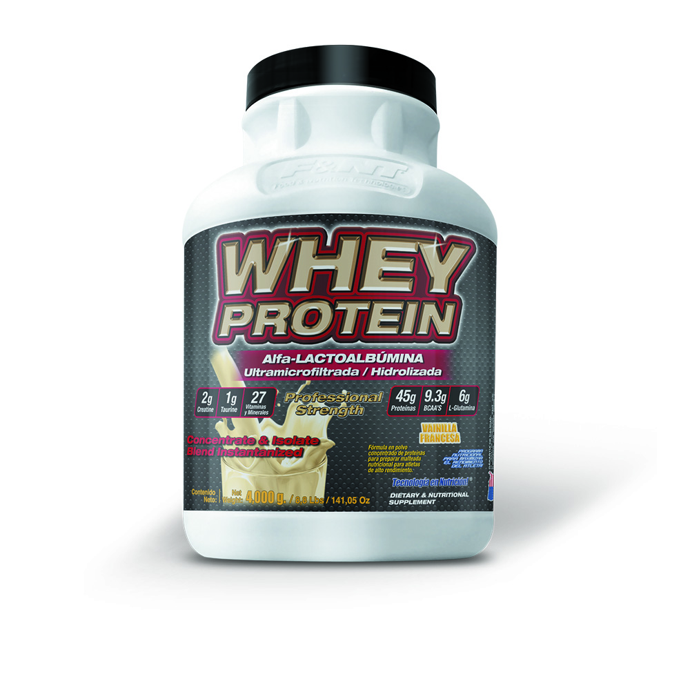 Whey Protein 4,000 Gr Alfa Lactoalbúmina Proteina De Leche Sabor Vainilla francesa