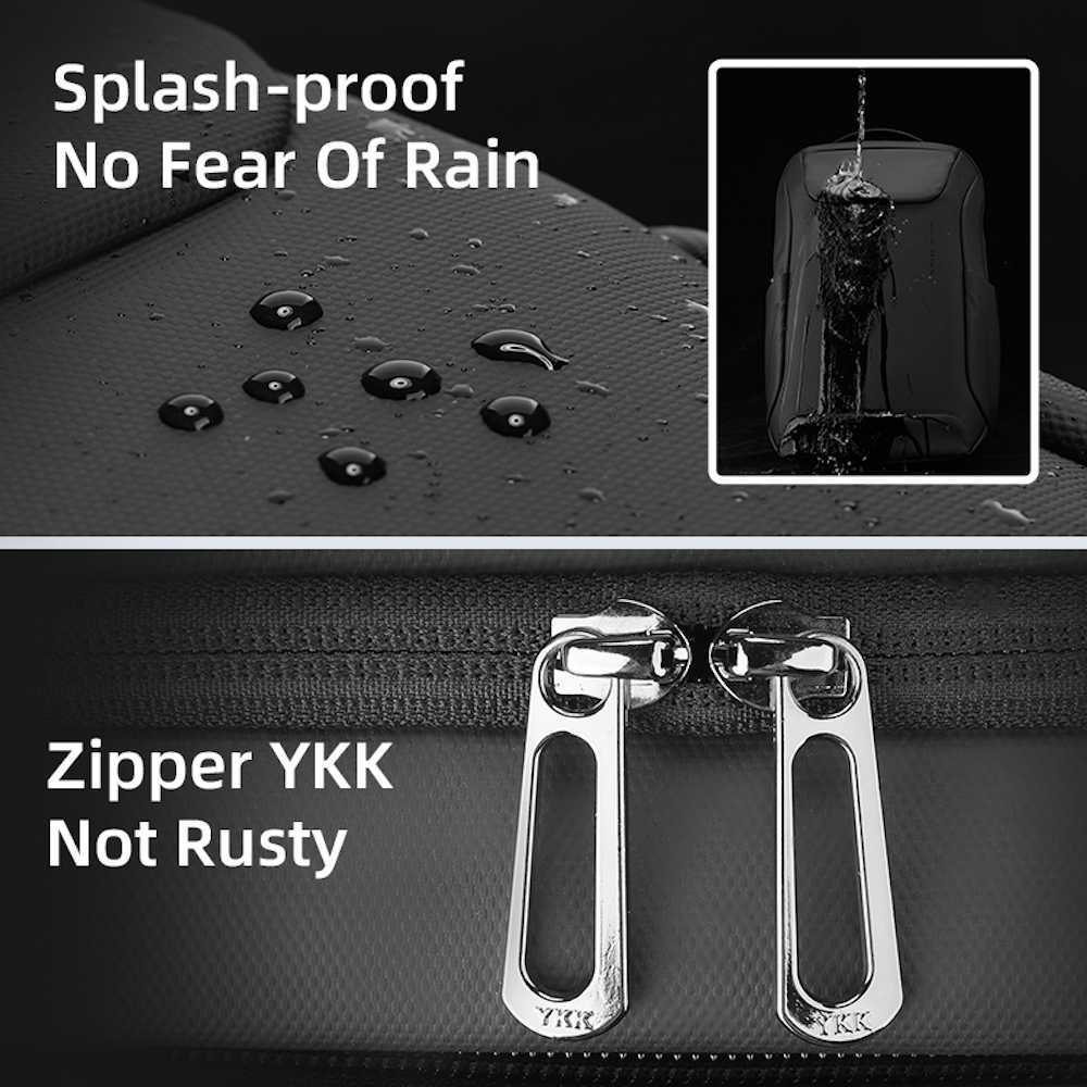 Productos Mochila Negra Mark Ryden. Puerto de carga USB, correa acolchada. Para portátil de 15.6" y tablet de 11" Modelo 9111