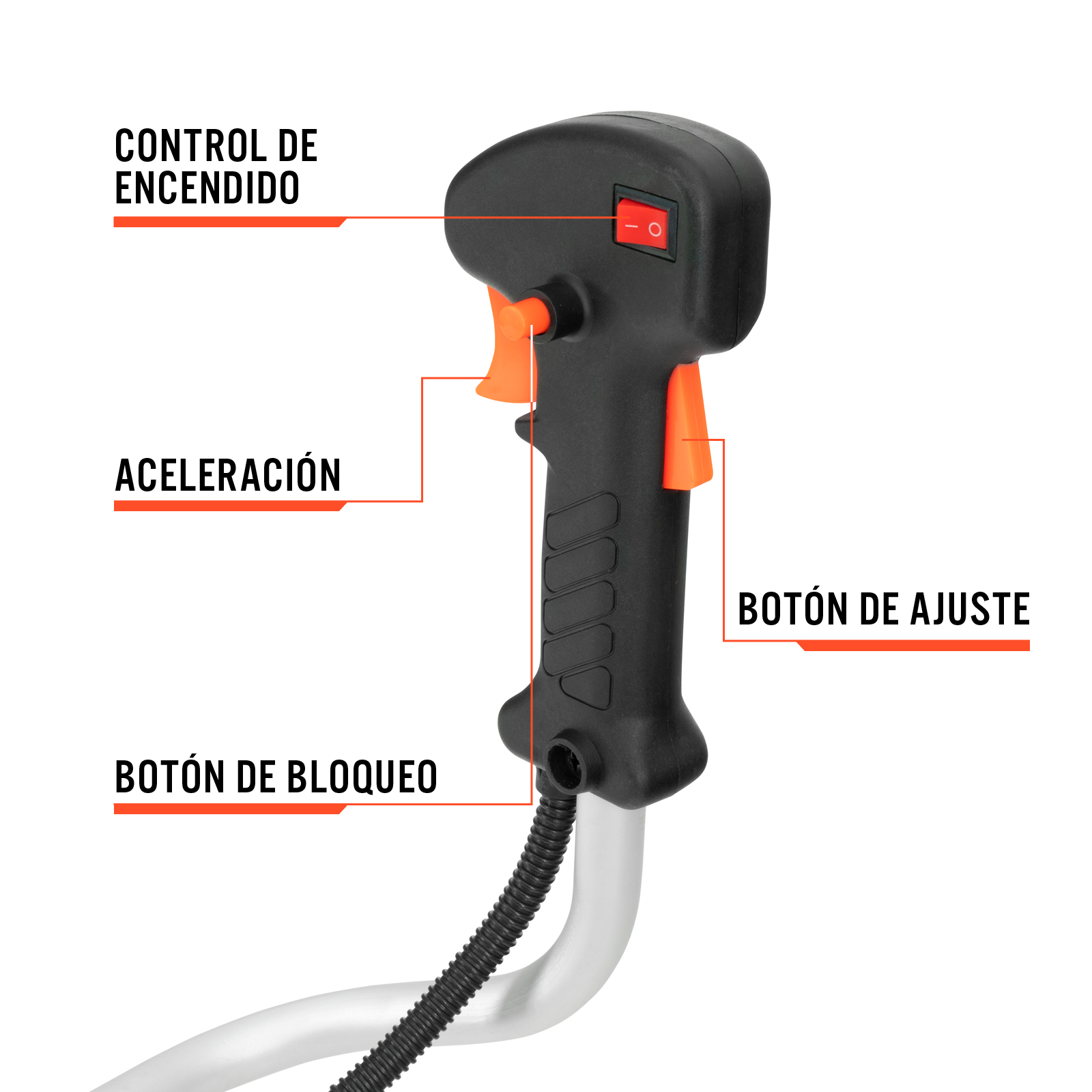 Podadora Desbrozadora a Gasolina 2 HP Desmalezadora Uso Rudo 52cc 8000 rpm