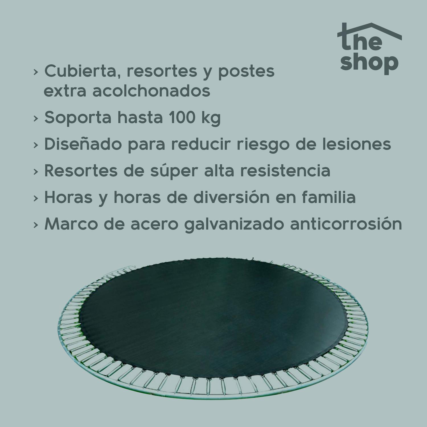 Trampolín Brincolín The Shop, 3.05m 10 Pies, Tombling Seguro 