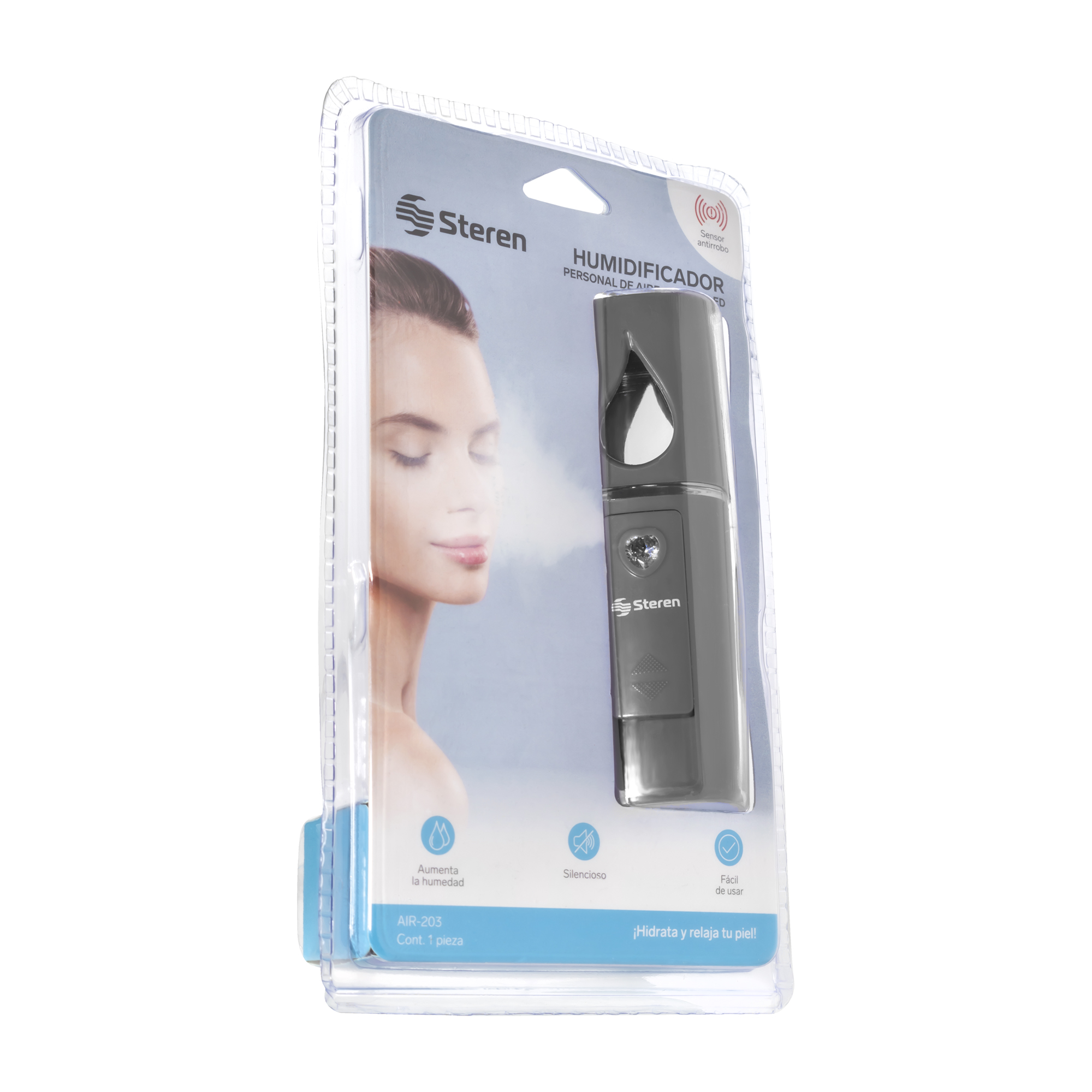 Humidificador Personal de Aire Steren Con Luz Led Te Protege de la Irritación AIR-203