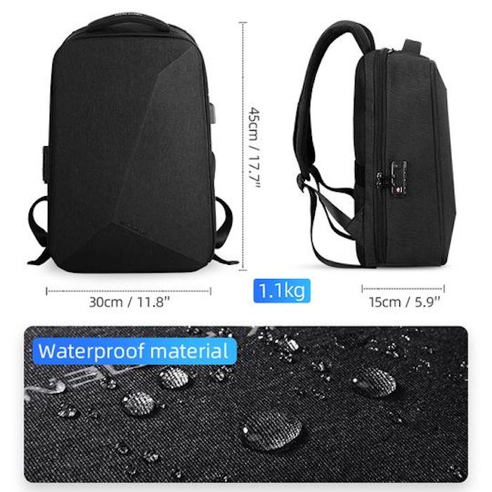 Amplia Mochila de Negocios Mark Ryden Puerto USB, sistema antirrobo programable y material repelente al agua. Para portátil de 15.6  Modelo 9405