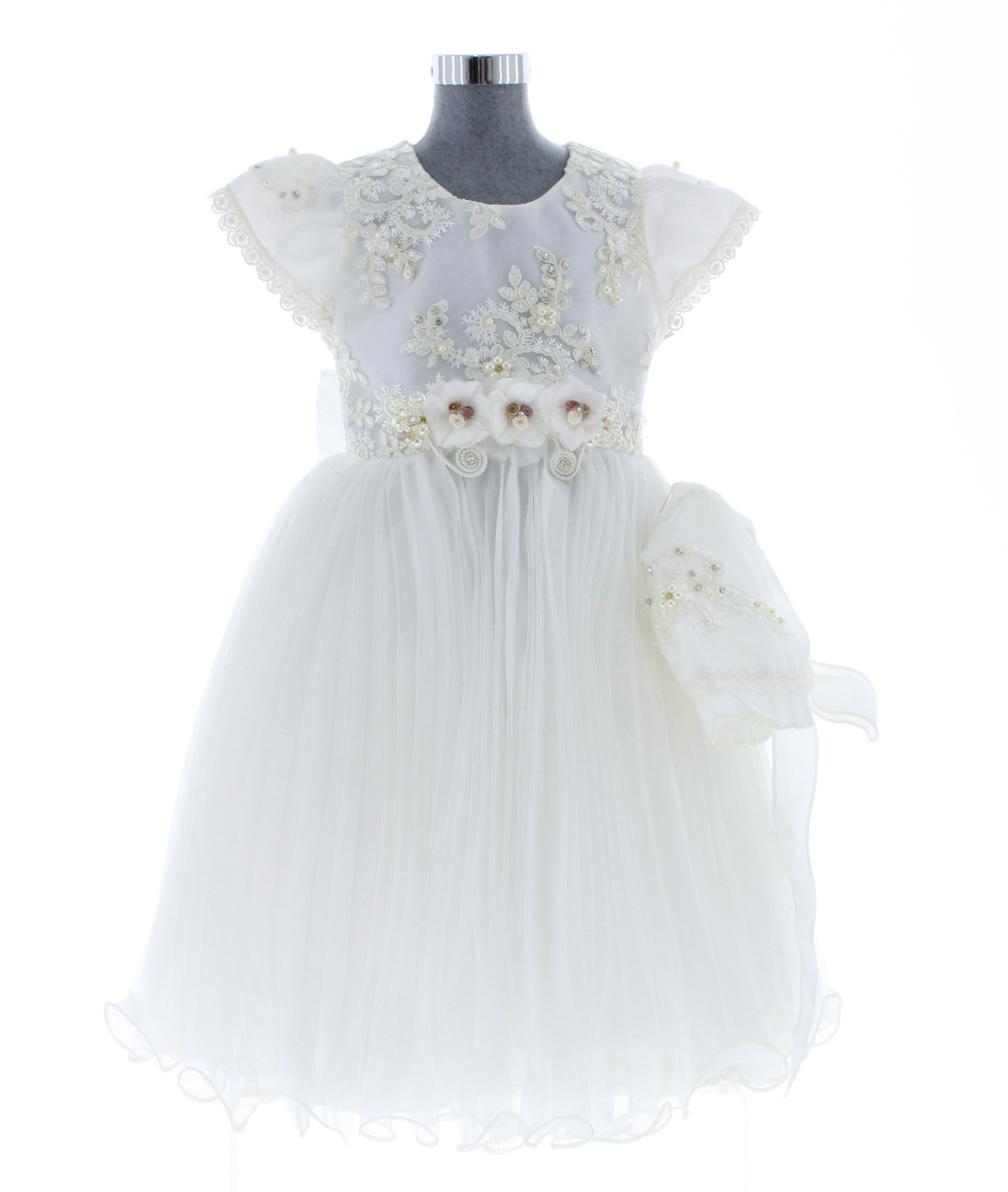 Vestido Bautizo Niña tipo Bata 2808 1 a 4 Años.