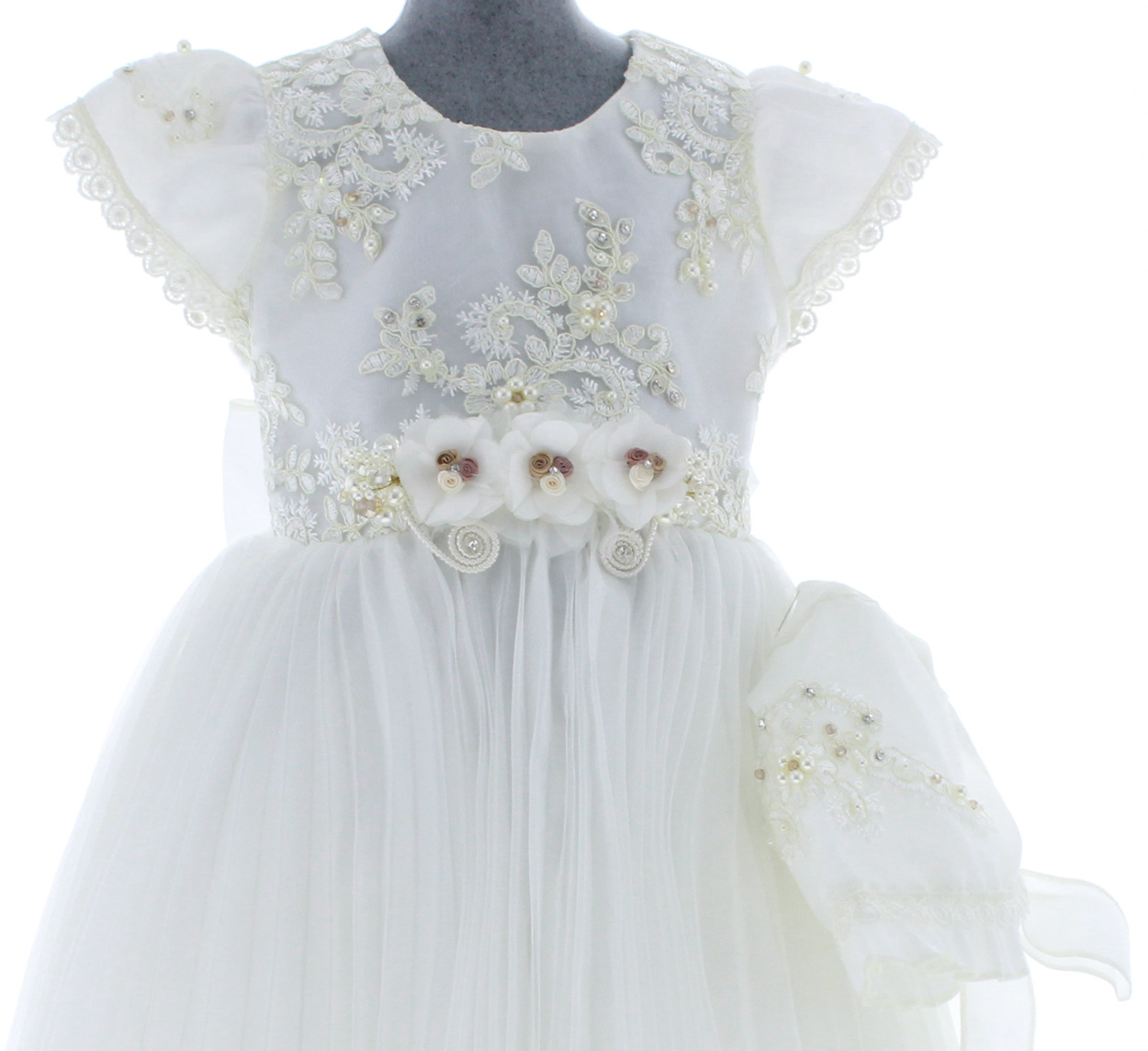 Vestido Bautizo Niña tipo Bata 2808 1 a 4 Años.