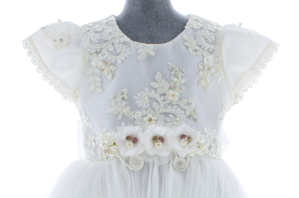 Vestido Bautizo Niña tipo Bata 2808 1 a 4 Años.