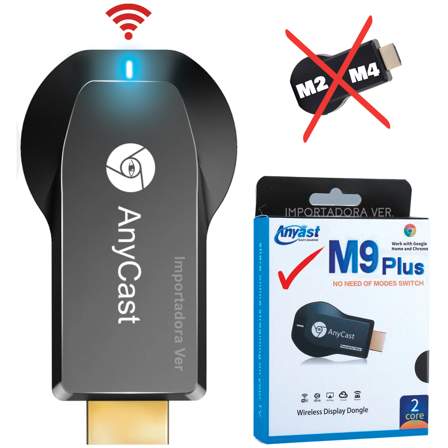 Anycast M9 Plus Receptor Hdmi Chromecast Celular Smart Tv