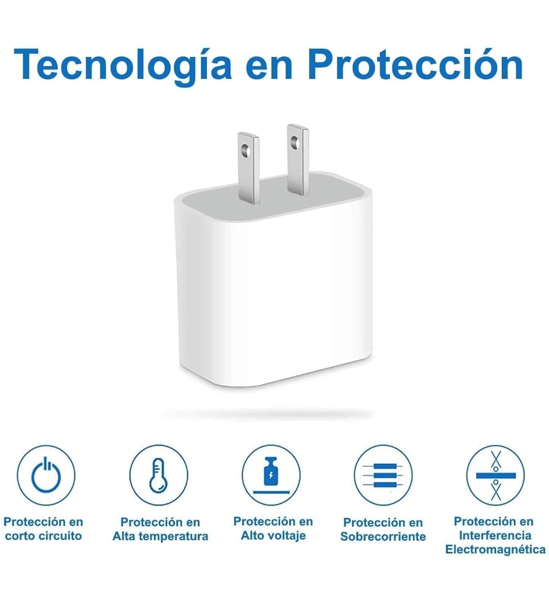 Cargador Entrada Tipo C Carga Rápida 20 Watts (Solo El Cubo) Compatible con Modelos iPhone Entrada Tipo C