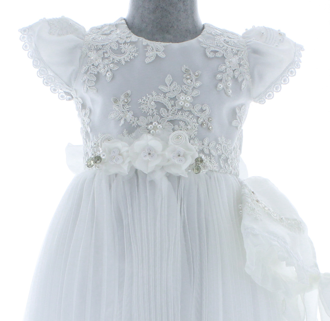 Vestido Bautizo Niña tipo Bata 2809 1 a 4 Años.