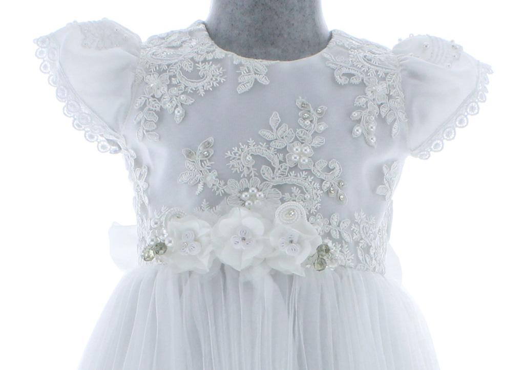 Vestido Bautizo Niña tipo Bata 2809 1 a 4 Años.