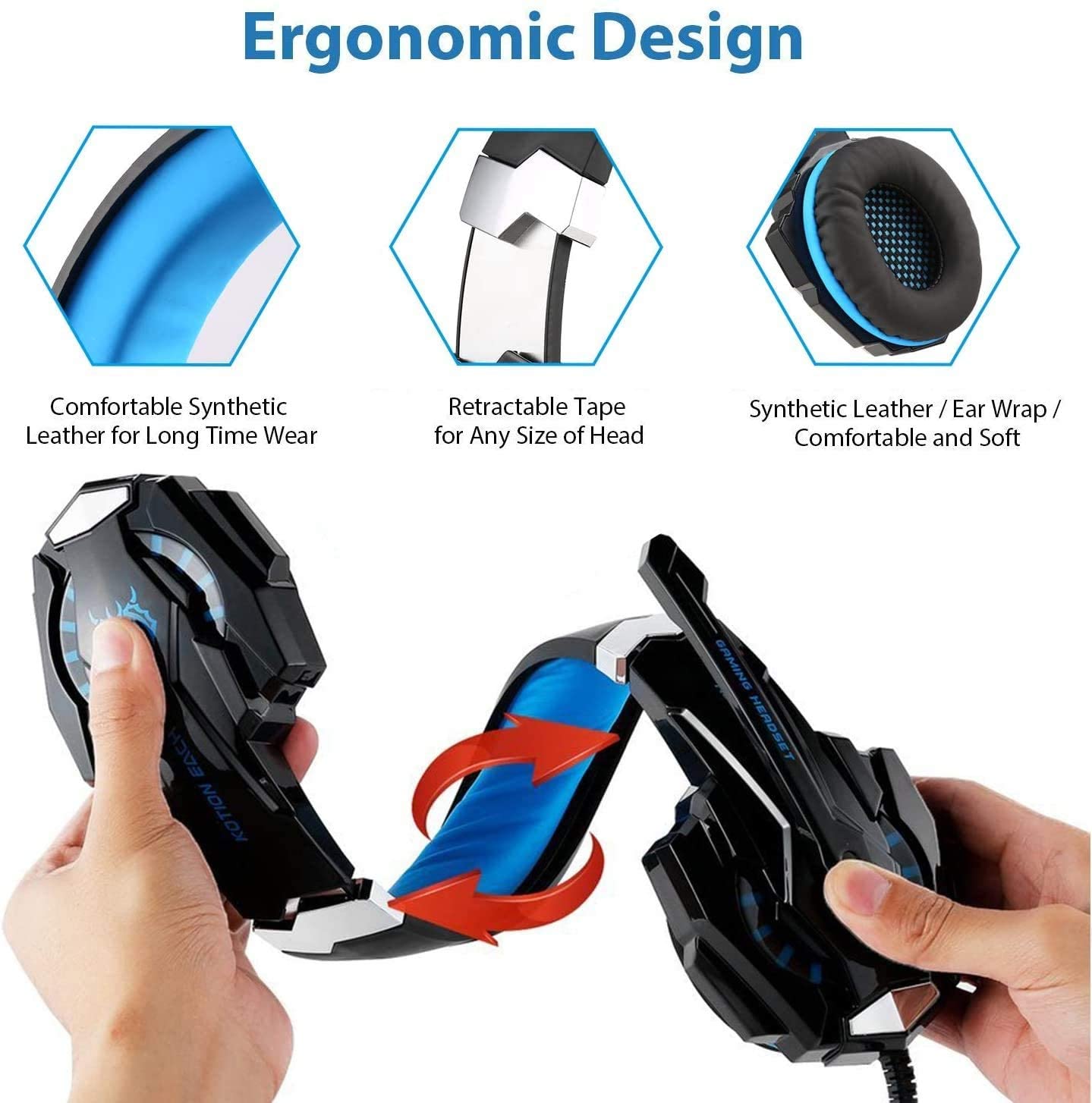 PS4 / Xbox One / PC Headset Profesional Kotion Each G9000 (Azul)