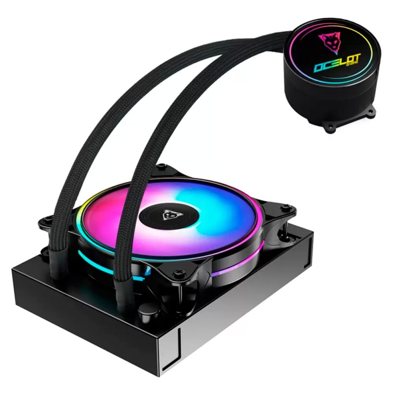 Sistema De Enfriamiento Líquido Ocelot Gaming Oel120 Rgb 120mm Aio Intel Socket Lga