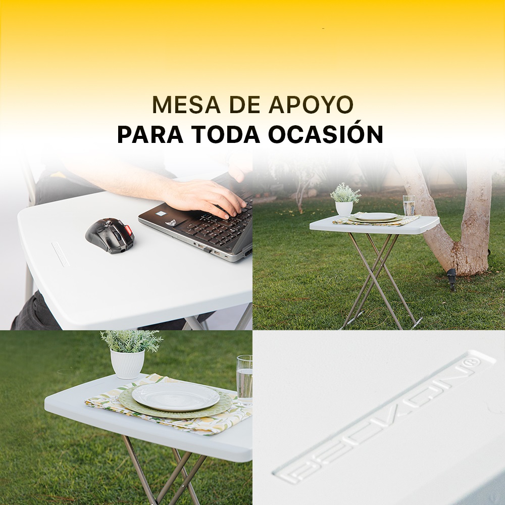 Mesa plegable polietileno apoyo servicio heavy duty Beckon