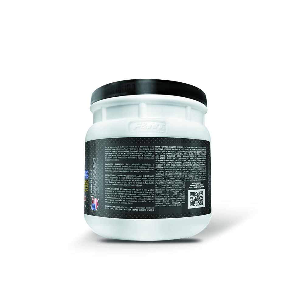 Diet Body Shake 500gr: Malteada Dietética Control De Peso Sabor chocolate