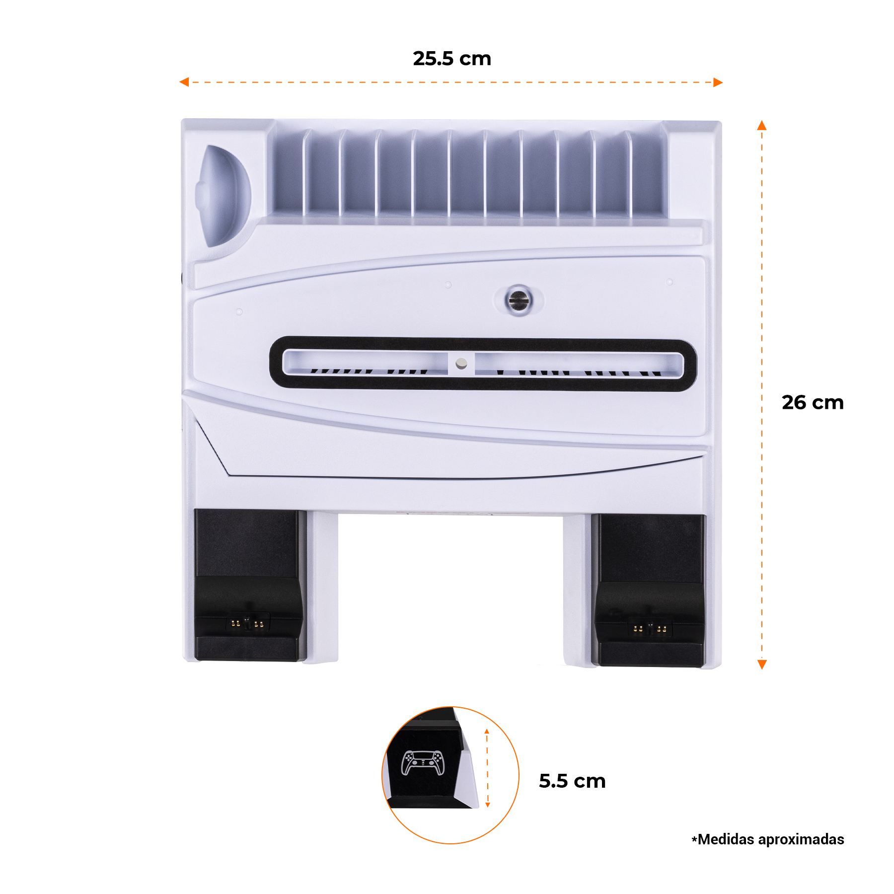 Base de Carga Dual y Sistema de enfríamiento para Play Station 5 IMMORTAL GAMING