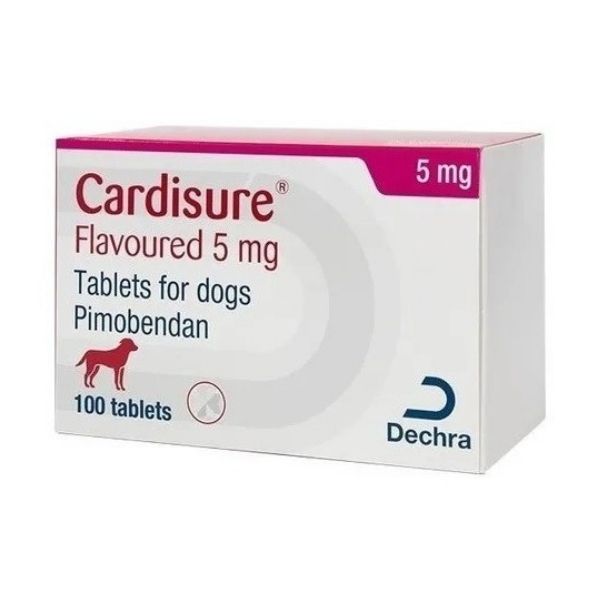 Cardisure 5mg 100 Tabs Divisible C/sabor Pimobendan Perro