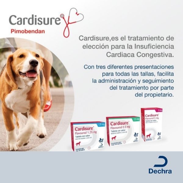 Cardisure 5mg 100 Tabs Divisible C/sabor Pimobendan Perro