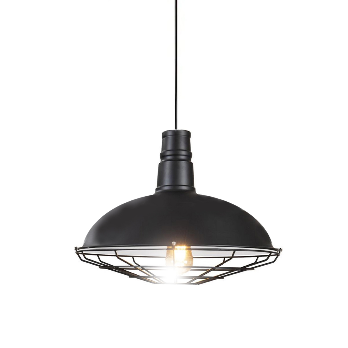 Lampara De Techo Colgante Tipo Jaula Industrial de metal