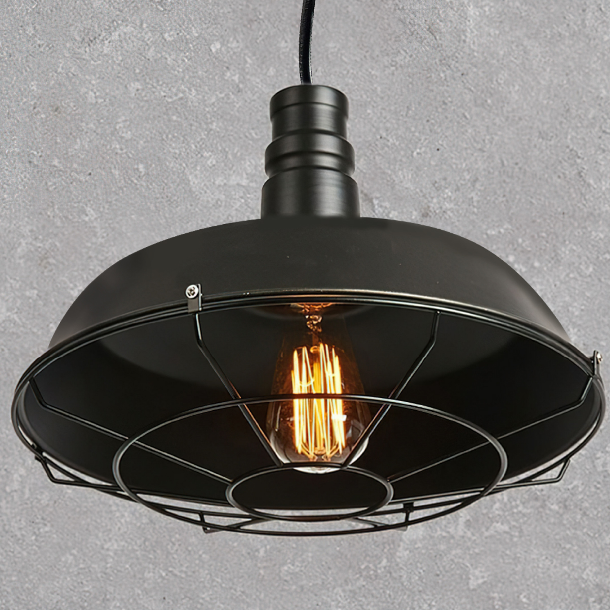 Lampara De Techo Colgante Tipo Jaula Industrial de metal