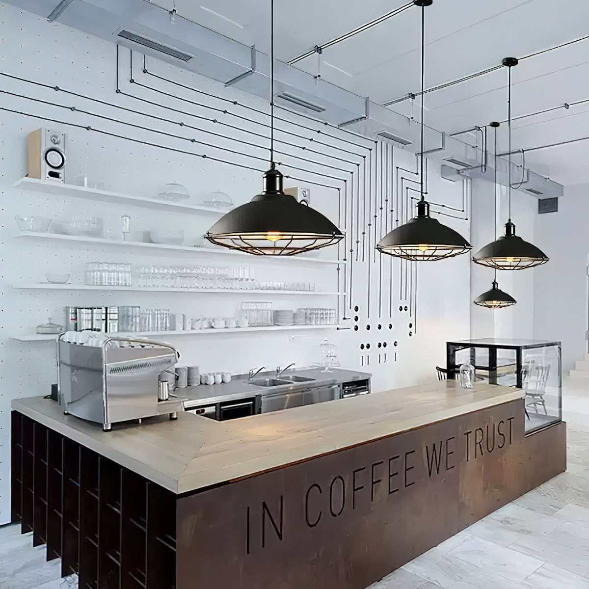 Lampara De Techo Colgante Tipo Jaula Industrial de metal