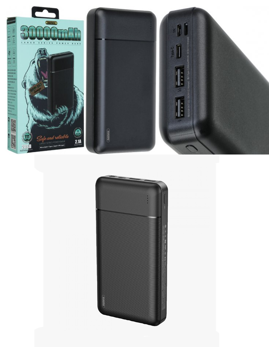 Remax Power Bank Cargador Portatil 30000mah Rpp-167