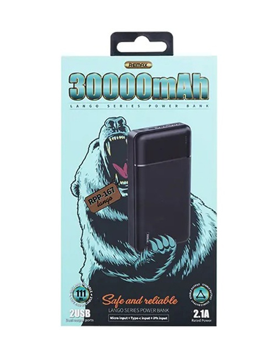 Remax Power Bank Cargador Portatil 30000mah Rpp-167