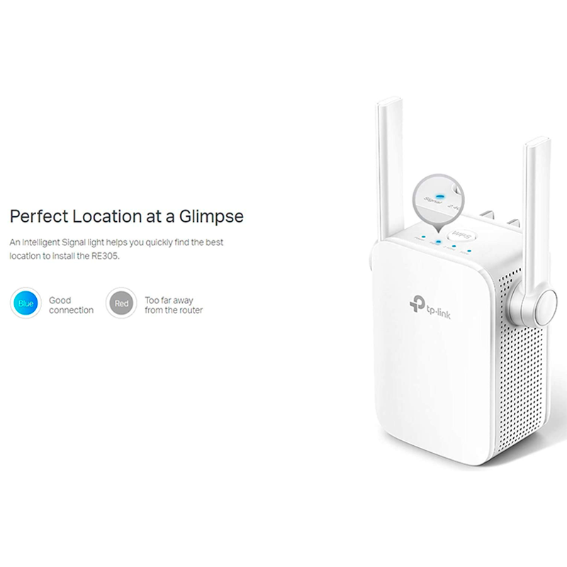  Extensor de Rango Repetidor WiFi de Banda Dual Universal, Antenas Externas, TP-Link  Amplificador WiFi Access point, Repetidor TP-Link TL-WA855RE blanco 110V/220V